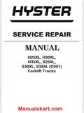 Hyster H25XL, H30XL, H35XL, S25XL, S30XL, S35XL (C001) Forklift Trucks Pdf Repair Service Manual