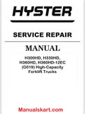 Hyster H300HD, H330HD, H360HD, H360HD-12EC (G019) High-Capacity Forklift Trucks Pdf Repair Service Manual