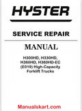 Hyster H300HD, H330HD, H360HD, H360HD-EC (E019) High-Capacity Forklift Trucks Pdf Repair Service Manual
