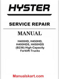 Hyster H400HD, H450HD, H400HDS, H450HDS (B236) High-Capacity Forklift Trucks Pdf Repair Service Manual