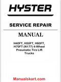 Hyster H40FT, H50FT, H60FT, H70FT (N177) 4-Wheel Pneumatic Tire Lift Trucks Pdf Repair Service Manual