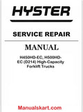 Hyster H450HD-EC, H500HD-EC (D214) High-Capacity Forklift Trucks Pdf Repair Service Manual