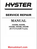 Hyster H45XM, H50XM, H55XM, H60XM, H65XM (K177) Forklift Trucks Pdf Repair Service Manual