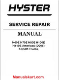 Hyster H60E H70E H80E H100E H110E Americas (D005) Forklift Trucks Pdf Repair Service Manual