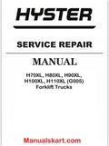 Hyster H70XL, H80XL, H90XL, H100XL, H110XL (G005) Forklift Trucks Pdf Repair Service Manual