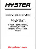 Hyster H70XM, H80XM, H90XM, H100XM, H110XM, H120XM (K005) Forklift Trucks Pdf Repair Service Manual