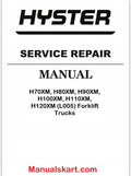 Hyster H70XM, H80XM, H90XM, H100XM, H110XM, H120XM (L005) Forklift Trucks Pdf Repair Service Manual