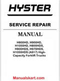 Hyster H800HD, H900HD, H1050HD, H800HDS, H900HDS, H970HDS, H1050HDS (A917) High-Capacity Forklift Trucks Pdf Repair Service Manual