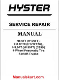 Hyster H8.0FT (H170FT), H8.0FT9 (H175FT36), H9.0FT (H190FT) [C299] 4-Wheel Pneumatic Tire Forklift Trucks Pdf Repair Service Manual