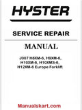 Hyster J007 H8XM-6, H9XM-6, H10XM-6, H10XMS-6, H12XM-6 Europe Forklift Pdf Repair Service Manual