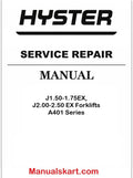 Hyster J1.50-1.75EX, J2.00-2.50 EX Forklifts A401 Series Pdf Repair Service Manual