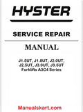 Hyster J1.5UT, J1.8UT, J2.0UT, J2.5UT, J3.0UT, J3.5UT [A3C4 Series] Electric Counterbalance Forklift Service Manual