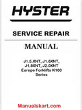 Hyster J1.5XNT, J1.6XNT, J1.8XNT, J2.0XNT [Europe] K160 Series 3-Wheel Electric Forklift Service Manual