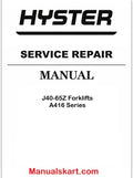 Hyster J40-65Z Forklifts A416 Series Pdf Repair Service Manual