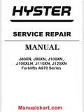 Hyster J80XN, J90XN, J100XN, J100XLN, J110XN, J120XN Forklifts A970 Series Pdf Repair Service Manual