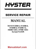 Hyster K019 H13XM-6, H14XM-6, H16XM-6, H10XM-12, H6XM-12EC, H7XM-12EC Europe Forklift Pdf Repair Service Manual