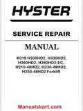 Hyster K019 H300HD2, H330HD2, H360HD2, H360HD2-EC, H210-48HD2, H230-48HD2, H250-48HD2 Forklift Pdf Repair Service Manual