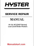 Hyster K1.0L AC [C457 Series] Low-Level Order Pickers Pdf Repair Service Manual