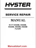 Hyster K177 H45XM, H50XM, H55XM, H60XM, H65XM Forklift Pdf Repair Service Manual