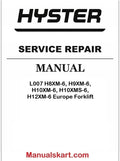 Hyster L007 H8XM-6, H9XM-6, H10XM-6, H10XMS-6, H12XM-6 Europe Forklift Pdf Repair Service Manual