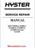 Hyster N007 H8XM-6, H9XM-6, H10XM-6, H10XMS-6, H12XM-6 Europe Forklift Pdf Repair Service Manual