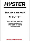 Hyster N019 H13XD6, H14XD6, H16XD6, H6XD-EC3, H7XD-EC4, H10XD12 Europe Forklift Pdf Repair Service Manual