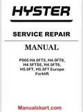 Hyster P005 H4.0FT5, H4.0FT6, H4.5FTS5, H4.5FT6, H5.0FT, H5.5FT Europe Forklift Pdf Repair Service Manual