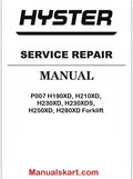 Hyster P007 H190XD, H210XD, H230XD, H230XDS, H250XD, H280XD Forklift Pdf Repair Service Manual