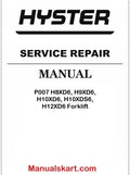 Hyster P007 H8XD6, H9XD6, H10XD6, H10XDS6, H12XD6 Forklift Pdf Repair Service Manual