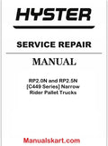 Hyster RP2.0N and RP2.5N [C449 Series] Narrow Rider Pallet Trucks Pdf Repair Service Manual