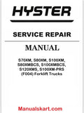 Hyster S70XM, S80XM, S100XM, S80XMBCS, S100XMBCS, S120XMS, S100XM-PRS (F004) Forklift Trucks Pdf Repair Service Manual