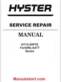 Hyster UT13-20PTE Forklifts A377 Series Pdf Repair Service Manual