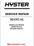 Hyster W20ZA and W25ZA [A495 Series] Straddle Stacker Pdf Repair Service Manual