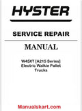 Hyster W45XT [A215 Series] Electric Walkie Pallet Trucks Pdf Repair Service Manual