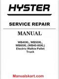 Hyster WB40XL, WB50XL, WB60XL [D135 Series] Electric Walkie Pallet Truck Pdf Repair Service Manual
