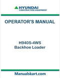 Hyundai H940S-4WS Backhoe Loader Pdf Operator's Manual Download