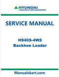 Hyundai H940S-4WS Backhoe Loader Pdf Repair Service Manual