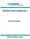 Hyundai HD100 Dozer Pdf Operator's Manual Download