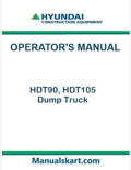 Hyundai HDT90, HDT105 Dump Truck Pdf Operator's Manual Download