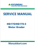 Hyundai HG170/HG170-3 Motor Grader Pdf Repair Service Manual
