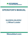 Hyundai HL630VL/HL635VL Wheel Loader Pdf Operator's Manual