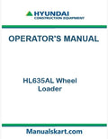 Hyundai HL635AL Wheel Loader Pdf Operator's Manual