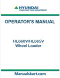 Hyundai HL660V/HL665V Wheel Loader Pdf Operator's Manual