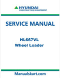 Hyundai HL667VL Wheel Loader Pdf Repair Service Manual
