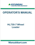 Hyundai HL730-7 Wheel Loader Pdf Operator's Manual