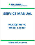 Hyundai HL730(TM)-7A Wheel Loader Pdf Repair Service Manual
