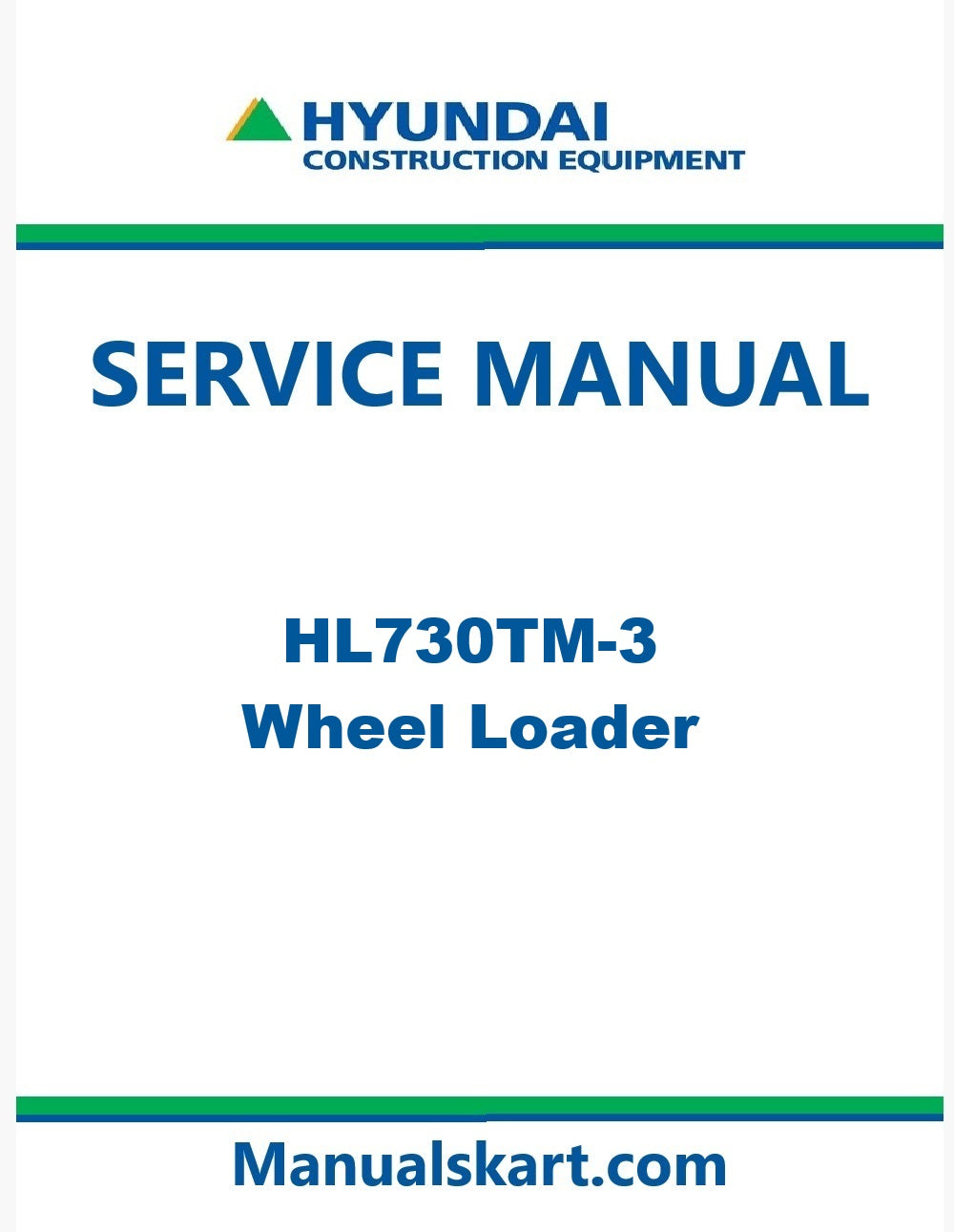 Hyundai HL730TM-3 Wheel Loader Pdf Repair Service Manual