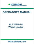 Hyundai HL730TM-7A Wheel Loader Pdf Operator's Manual