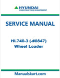 Hyundai HL740-3 (-#0847) Wheel Loader Pdf Repair Service Manual