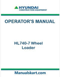 Hyundai HL740-7 Wheel Loader Pdf Operator's Manual